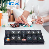 HRX Package Esquema negro con letras blancas para AM y PM.