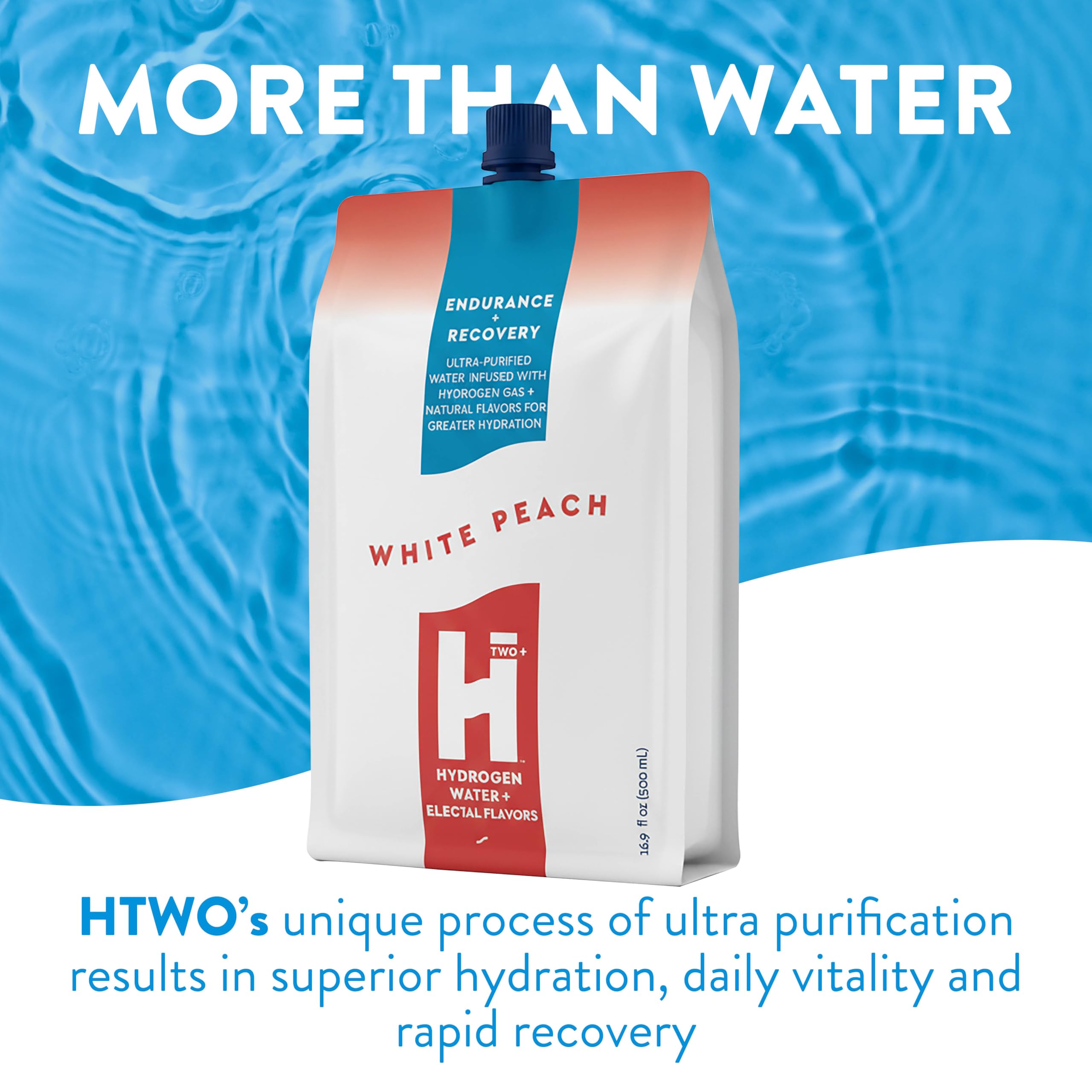 htwo etiqueta durazno blanco resalta sabor natural para hidratación diaria