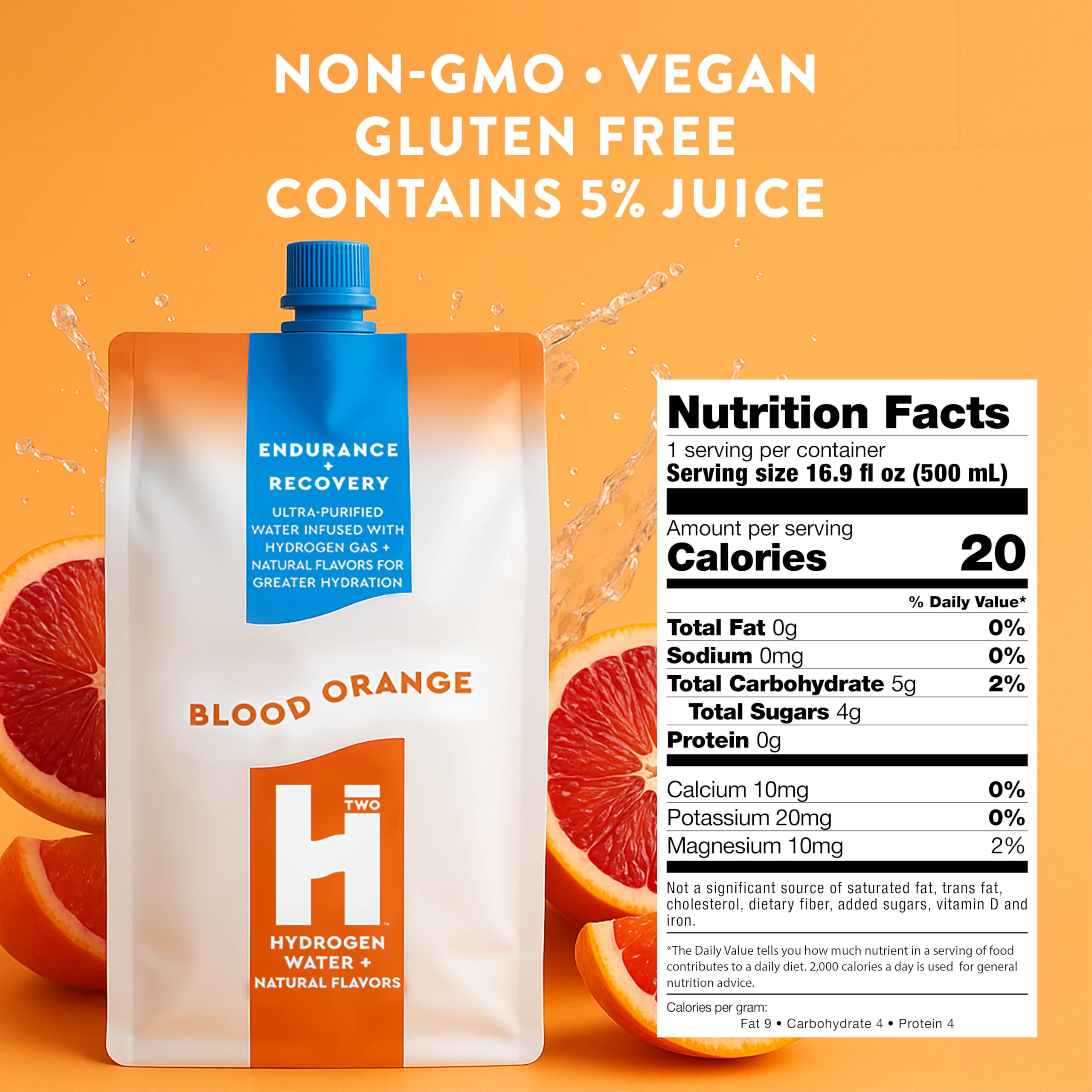 HTWO se vierte en vaso, sabor natural y refrescante para recargar durante el día.