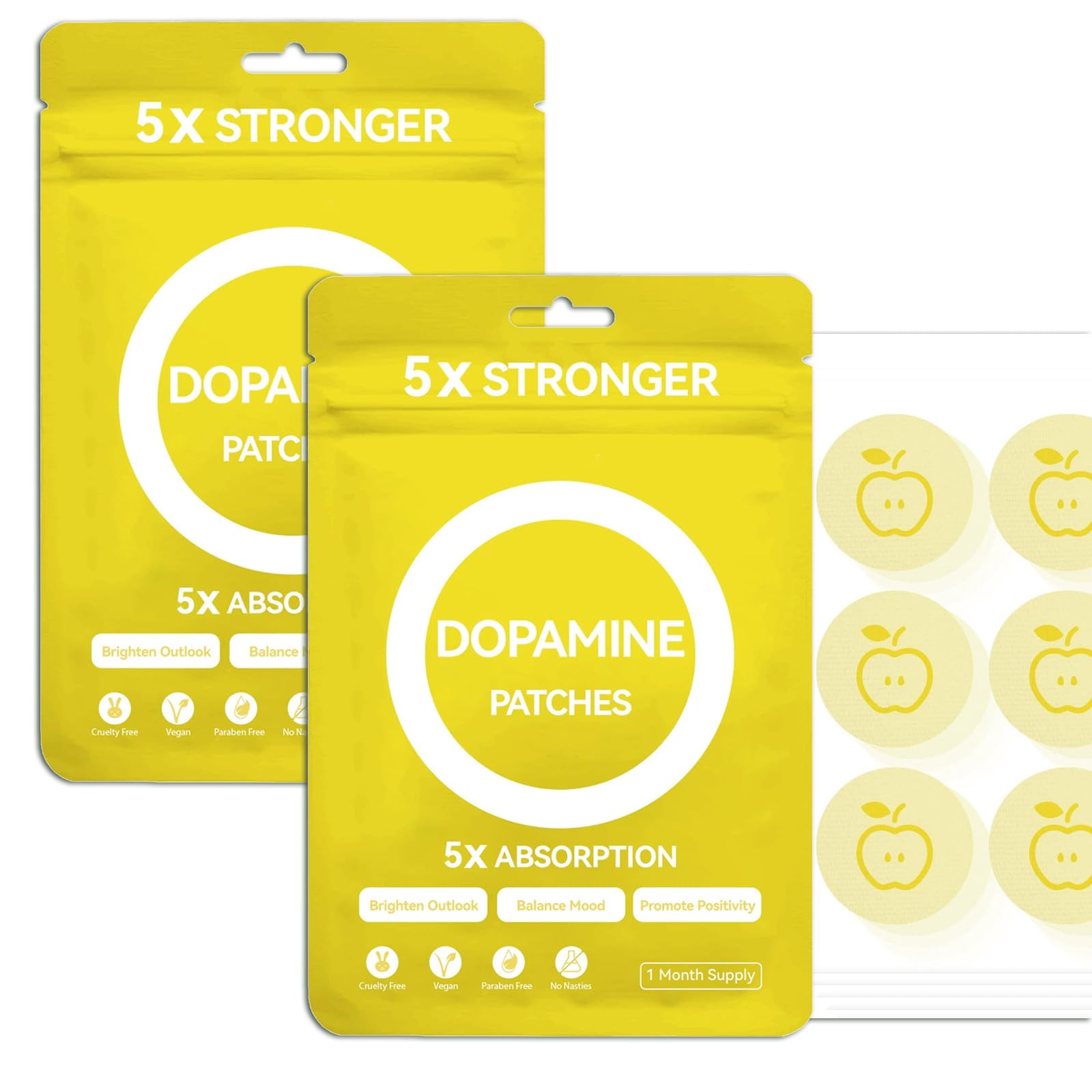Huangirl Dopamine Patches: empaque de 60 parches para uso diario sin ingesta.