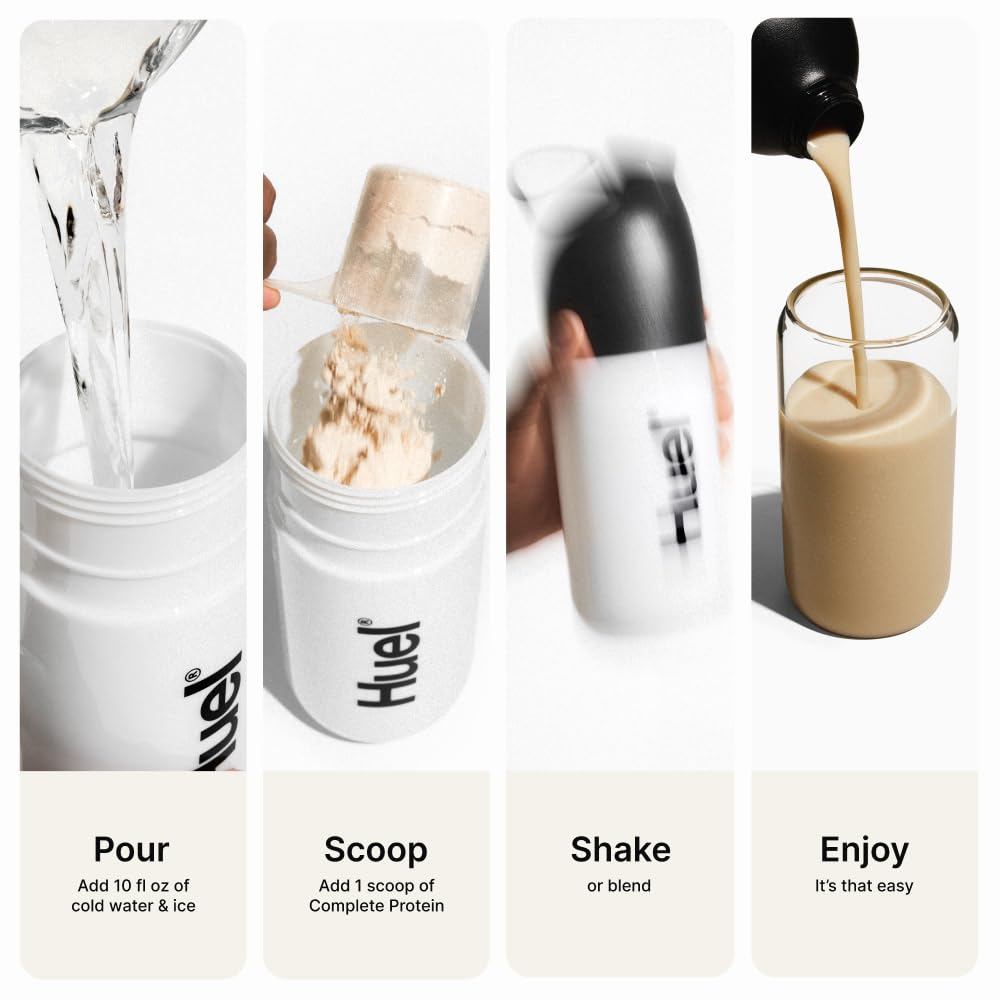 Huel con 27 vitaminas y minerales para apoyo nutricional diario