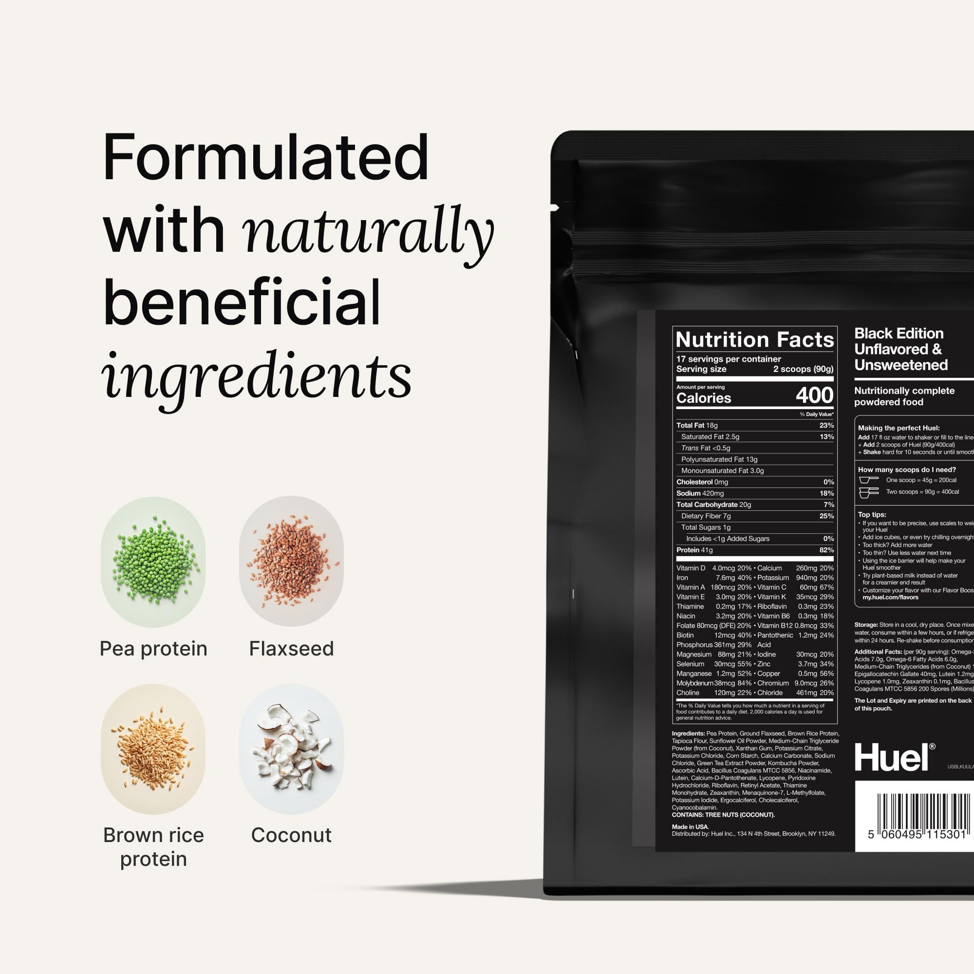 Pote de Huel Banana con proteína para desayunos completos y prácticos.