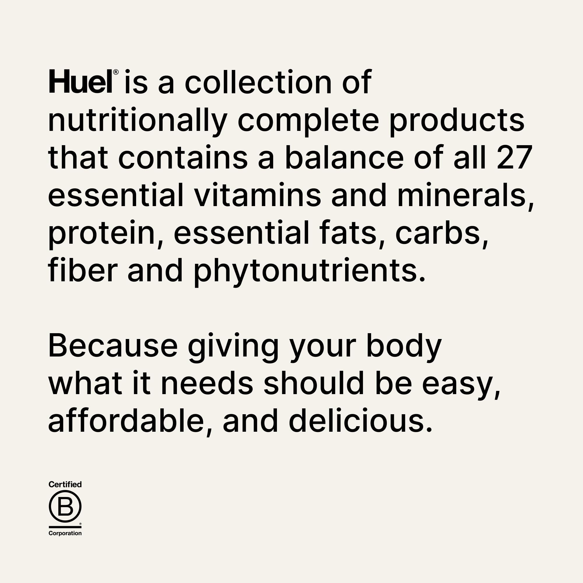 Huel Black Edition 17 porciones para viajes o trabajo