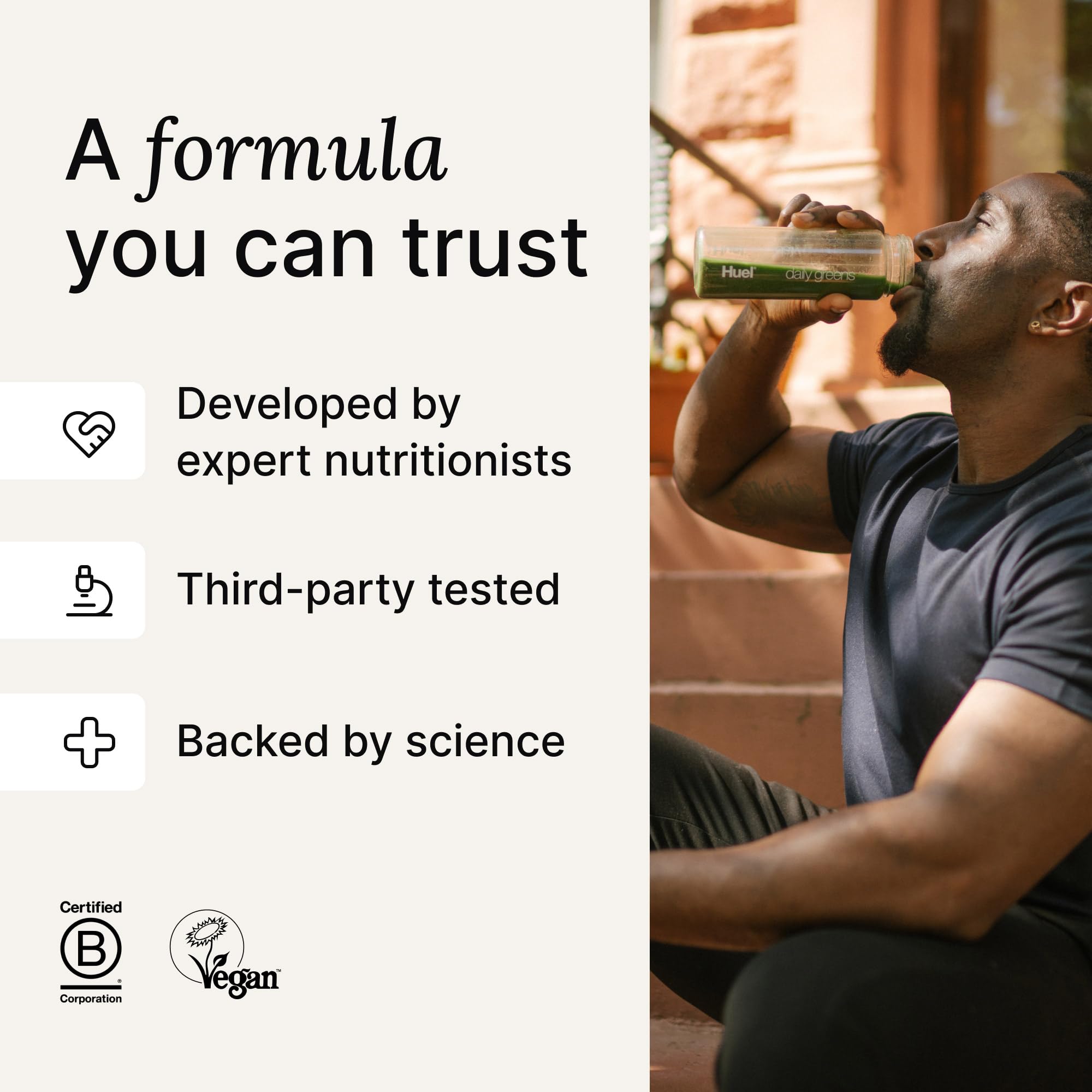 Huel Daily Greens adaptogenos-mezcla ofrece opciones naturales para el bienestar