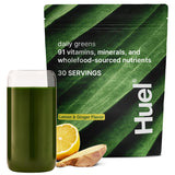 Huel Daily Greens en bote con sabor a limón y jengibre para empezar el día con energía