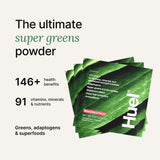 Paquete de 12 porciones de Huel Verdes Diarios para la rutina semanal