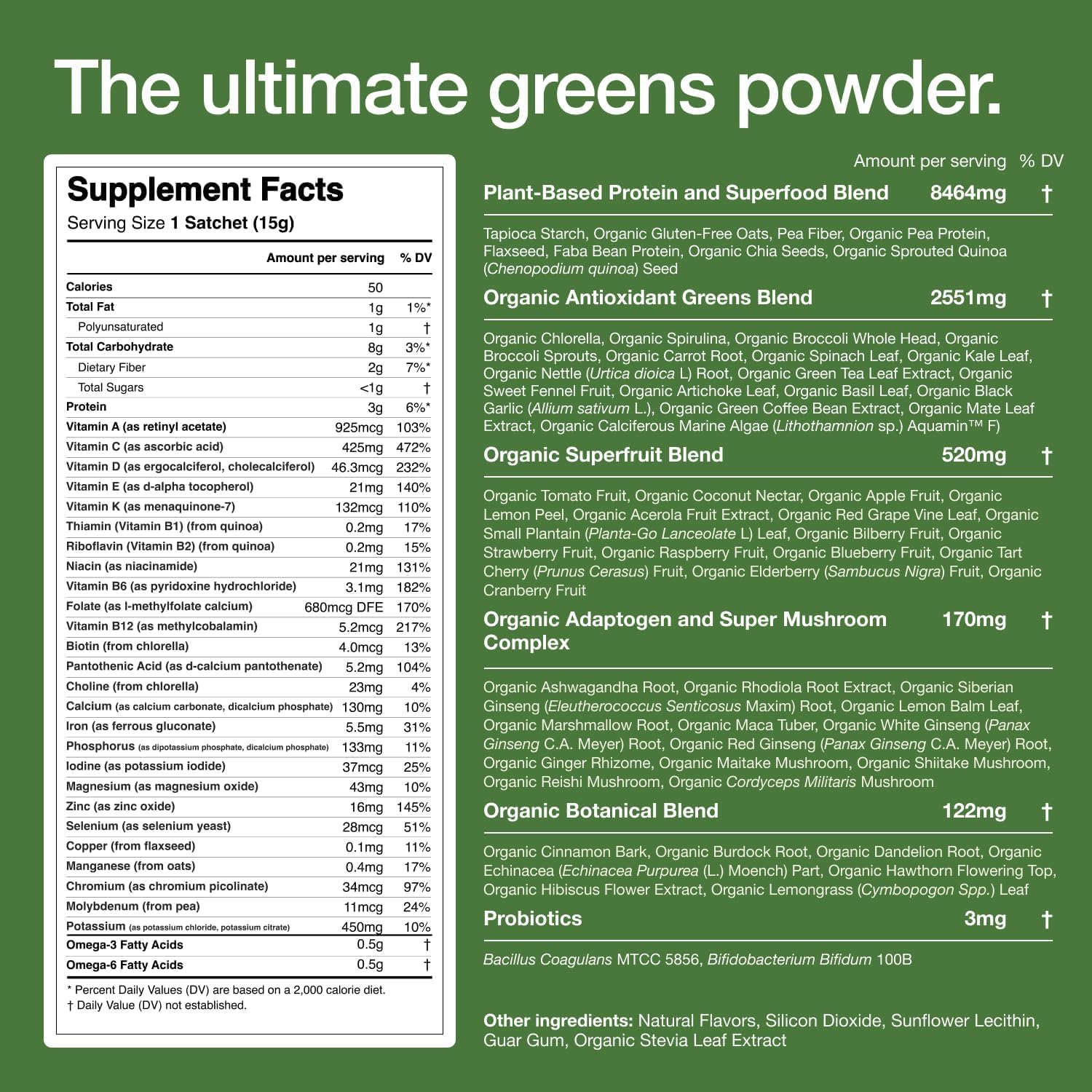 Huel Daily Greens, toma matutina que se integra a la rutina de desayuno.