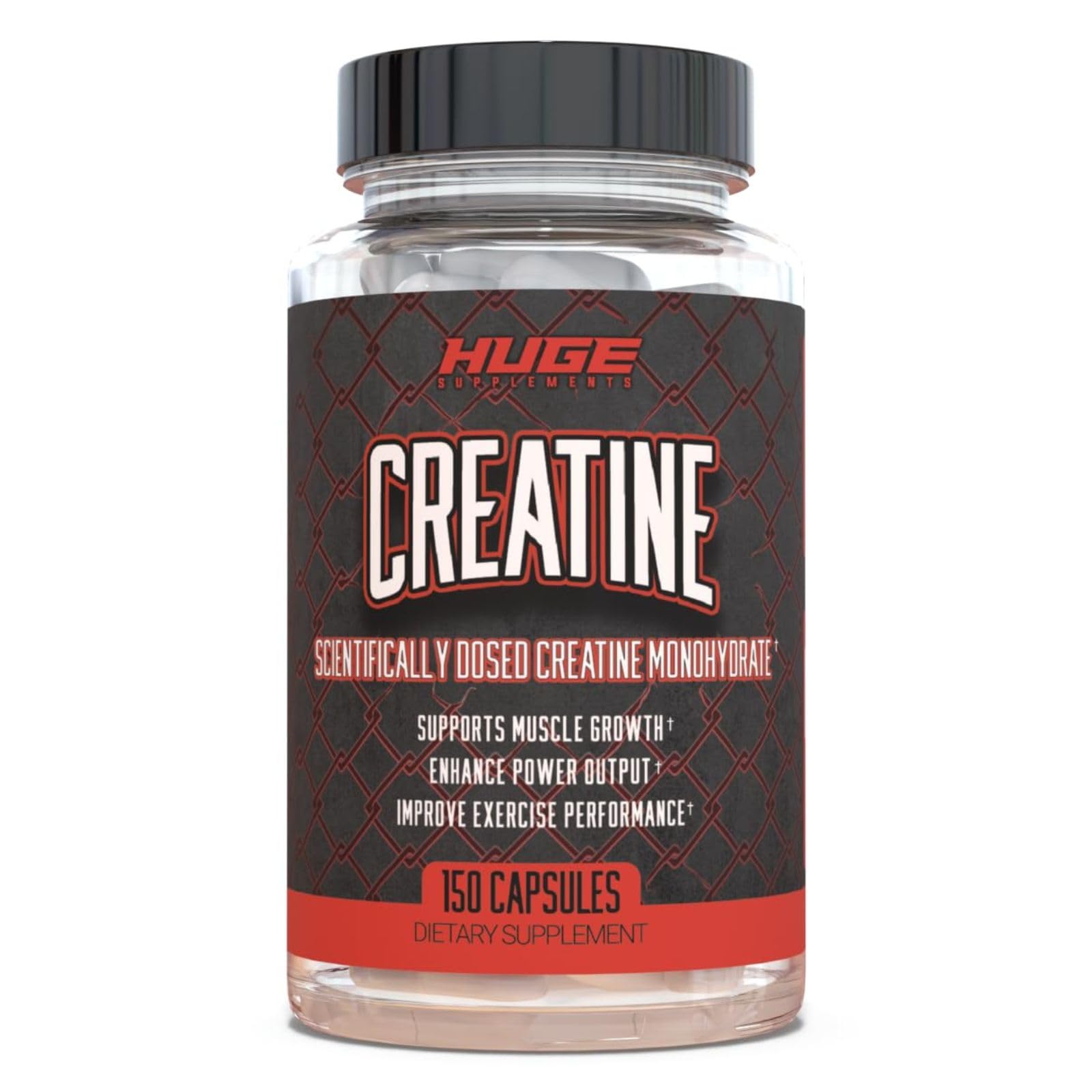 Huge Supplements Creatina Monohidratada porción de 5 g para potenciar entrenamientos