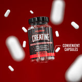 Huge Supplements Creatina Monohidratada cápsulas en manos, fáciles de tragar