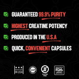 Huge Supplements Creatina Monohidratada etiqueta de pureza que garantiza calidad