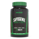 Sapogenix de Huge Supplements, botella de cápsulas, apoyo a la ganancia muscular natural.