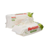 Huggies Natural Care: toallitas para bebé sin perfume en empaque de 56 unidades.