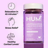 Gominolas HUM Calm sabor frambuesa para claridad mental tras el día.