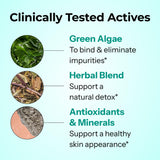 HUM Limpieza diaria con algas orgánicas, aportando nutrientes vegetales para detox suave.