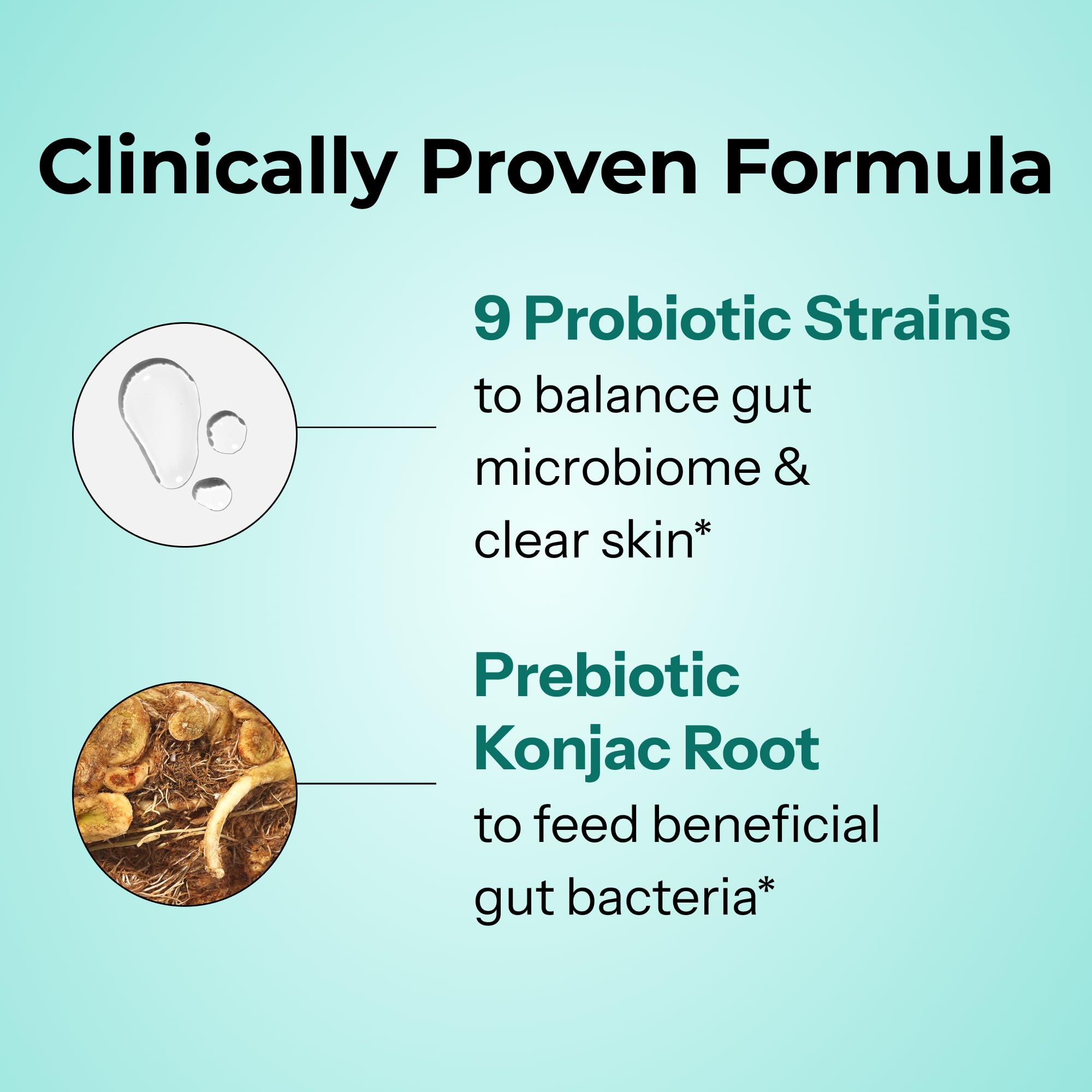 HUM Skin Squad Probiotics ingredientes: nueve cepas probióticas para apoyo digestivo.