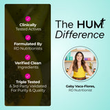 HUM Skin Squad Probiotics presentación clara y limpia para nutrición diaria.