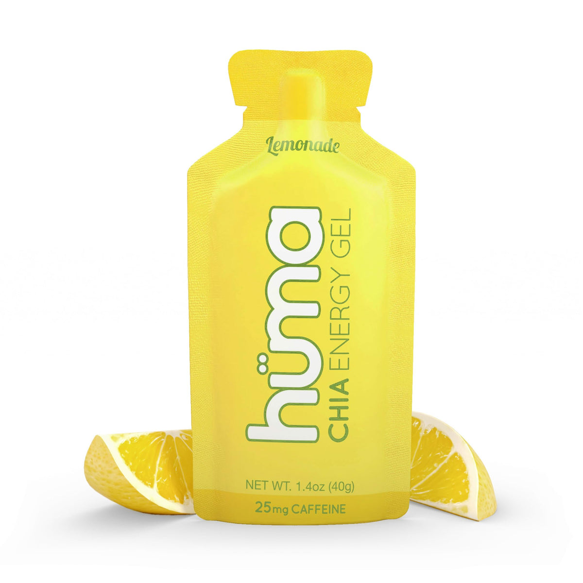HÜMA CHIA ENERGY GEL limónada envase: energía rápida durante entrenamientos.