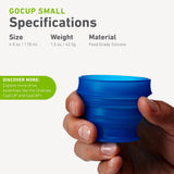 humangear GoCup silicona alimentaria sin BPA, seguro para bebidas.