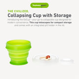 humangear GoCup con tapa sellada, transporte limpio y sin fugas.