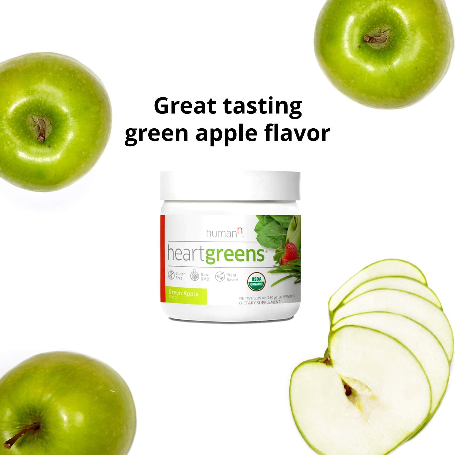 Humann HeartGreens: sabor a manzana verde para empezar con una bebida refrescante.