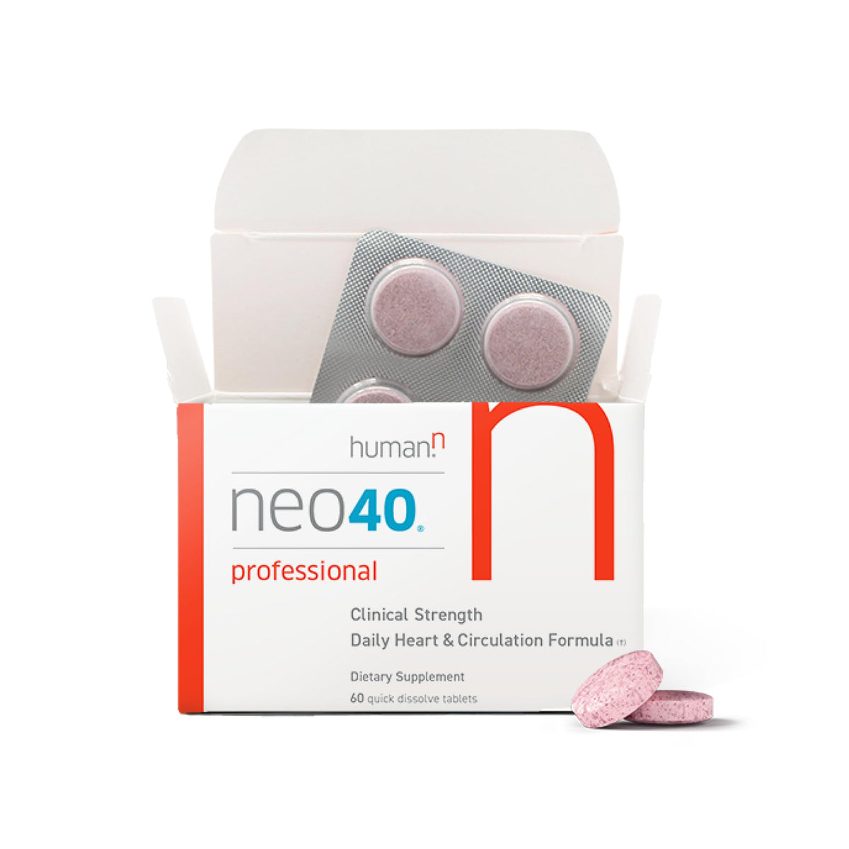Humann Neo40 Professional botella con tabletas disolubles para soporte diario.