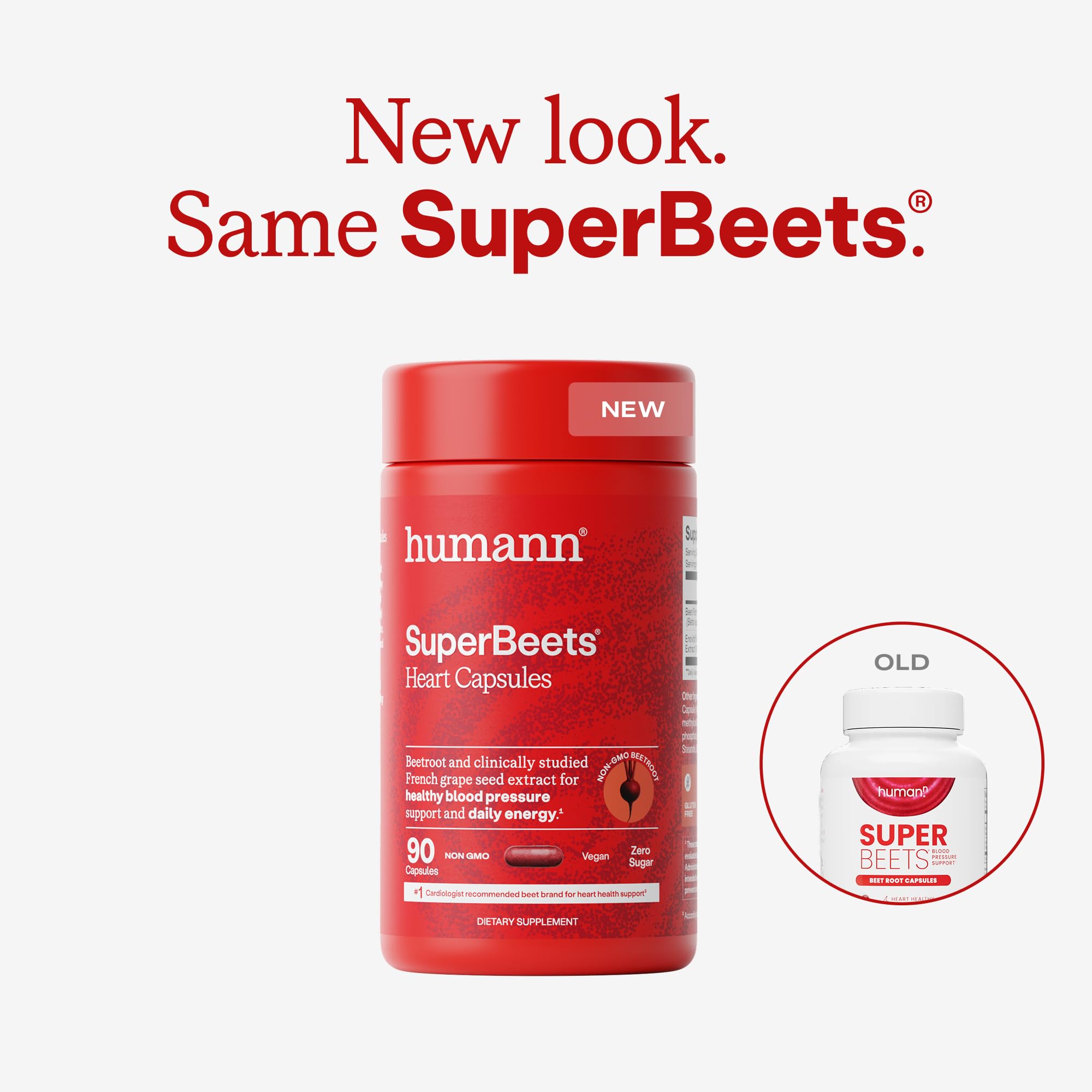 Humann SuperBeets bote 90 cápsulas para uso práctico y constante