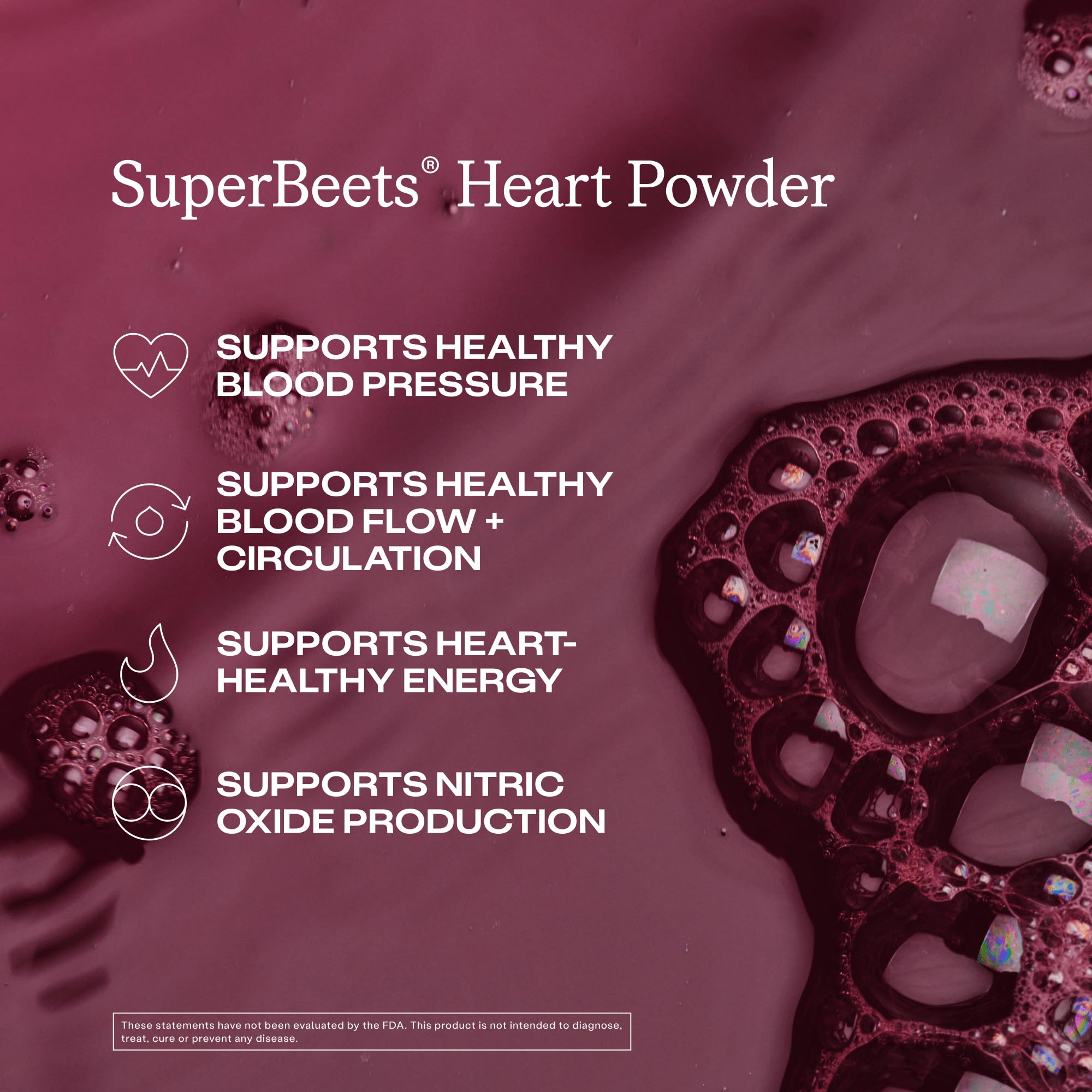 Humann SuperBeets, polvo en cucharita para apoyar la circulación diaria.