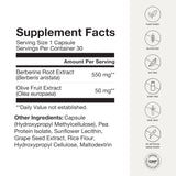 Humann SuperBerine: ingredientes clave como berberina, olivo y uva para bienestar
