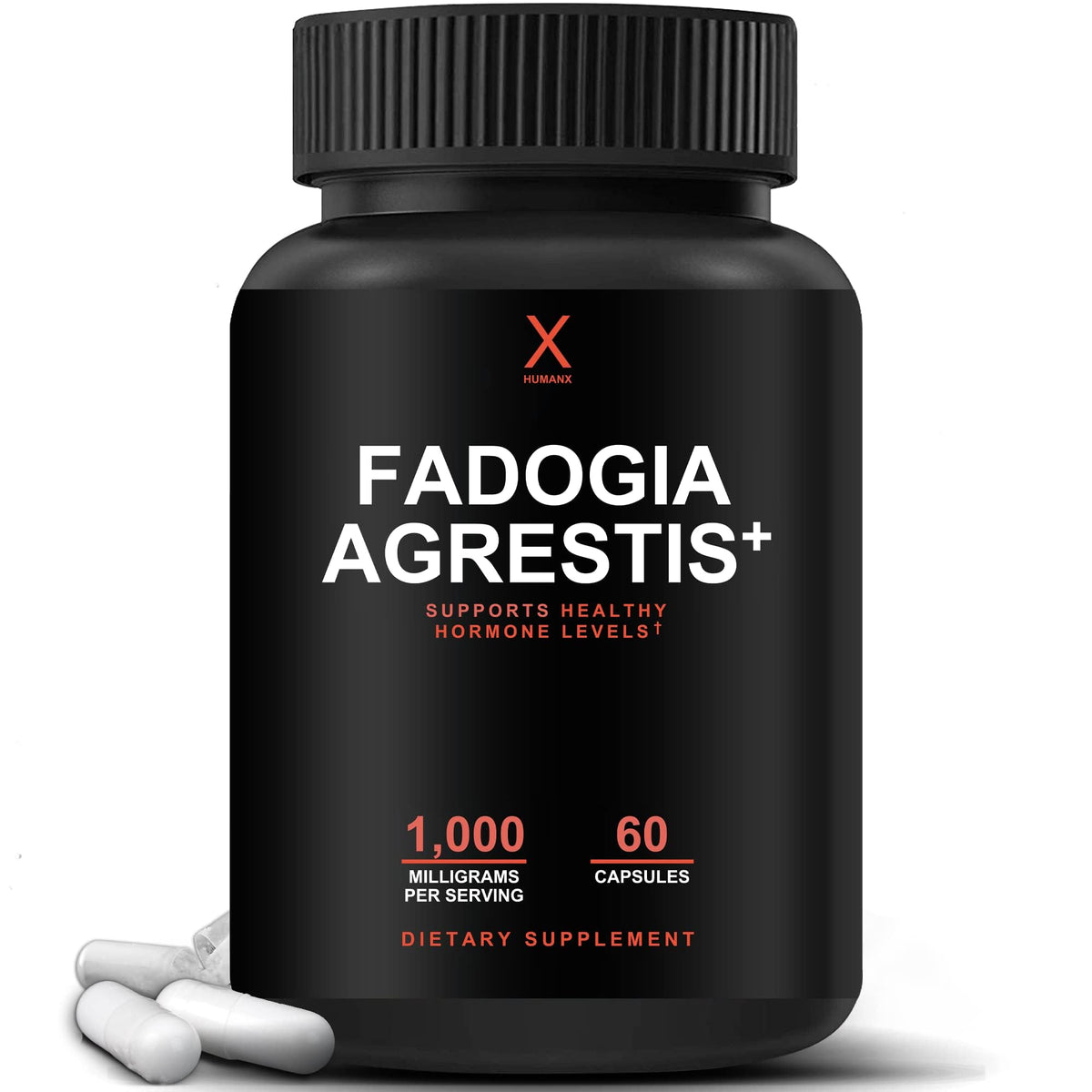 HUMANX Fadogia Agrestis, bote frontal, potencia rendimiento de forma natural