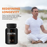 HUMANX Fisetina 500mg caja de empaque con certificado GMP.