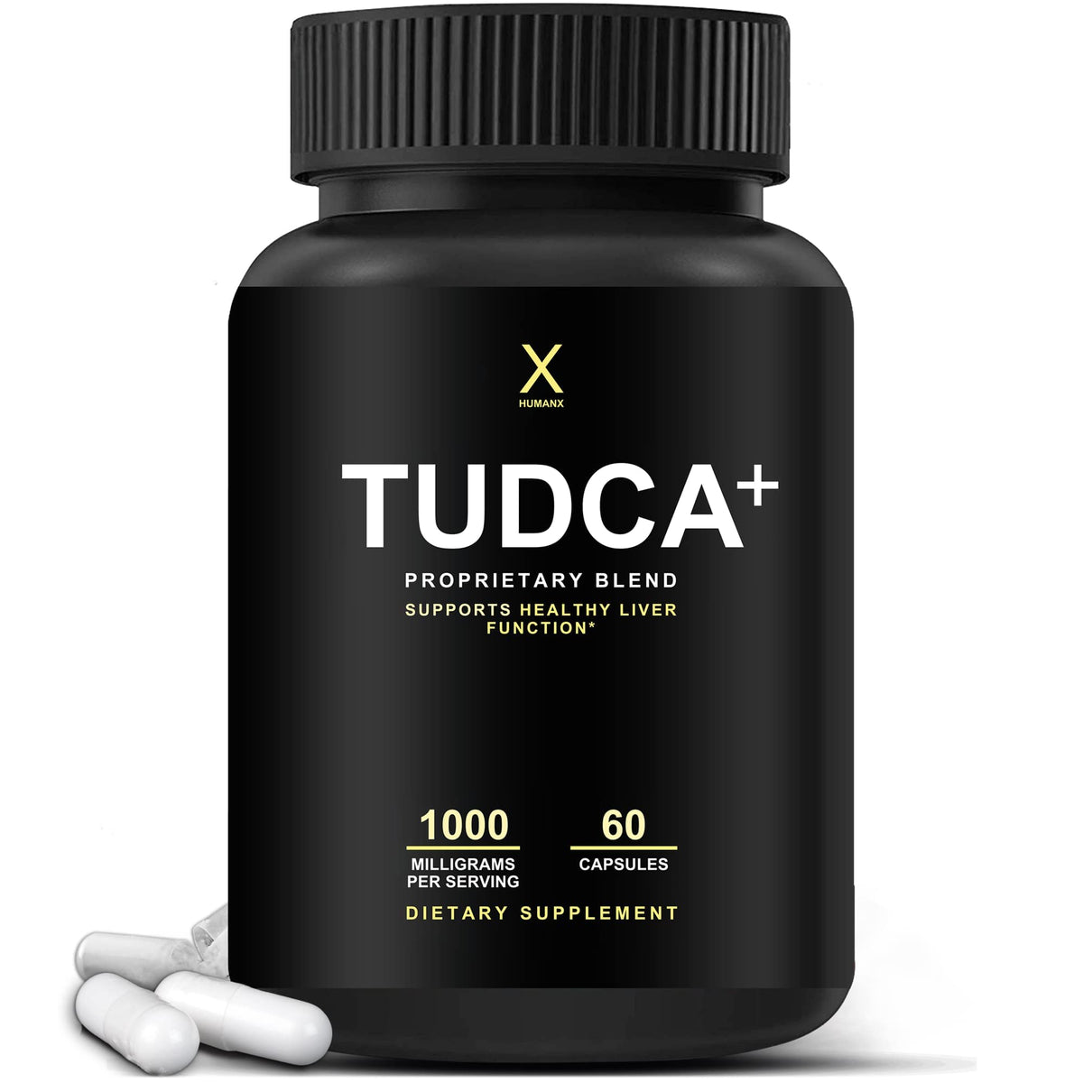 HUMANX Tudca+ 1000mg, equilibrio hepático en una cápsula fácil de tragar.