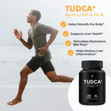 HUMANX Tudca+ incorpora pterostilbeno para antioxidantes de apoyo.