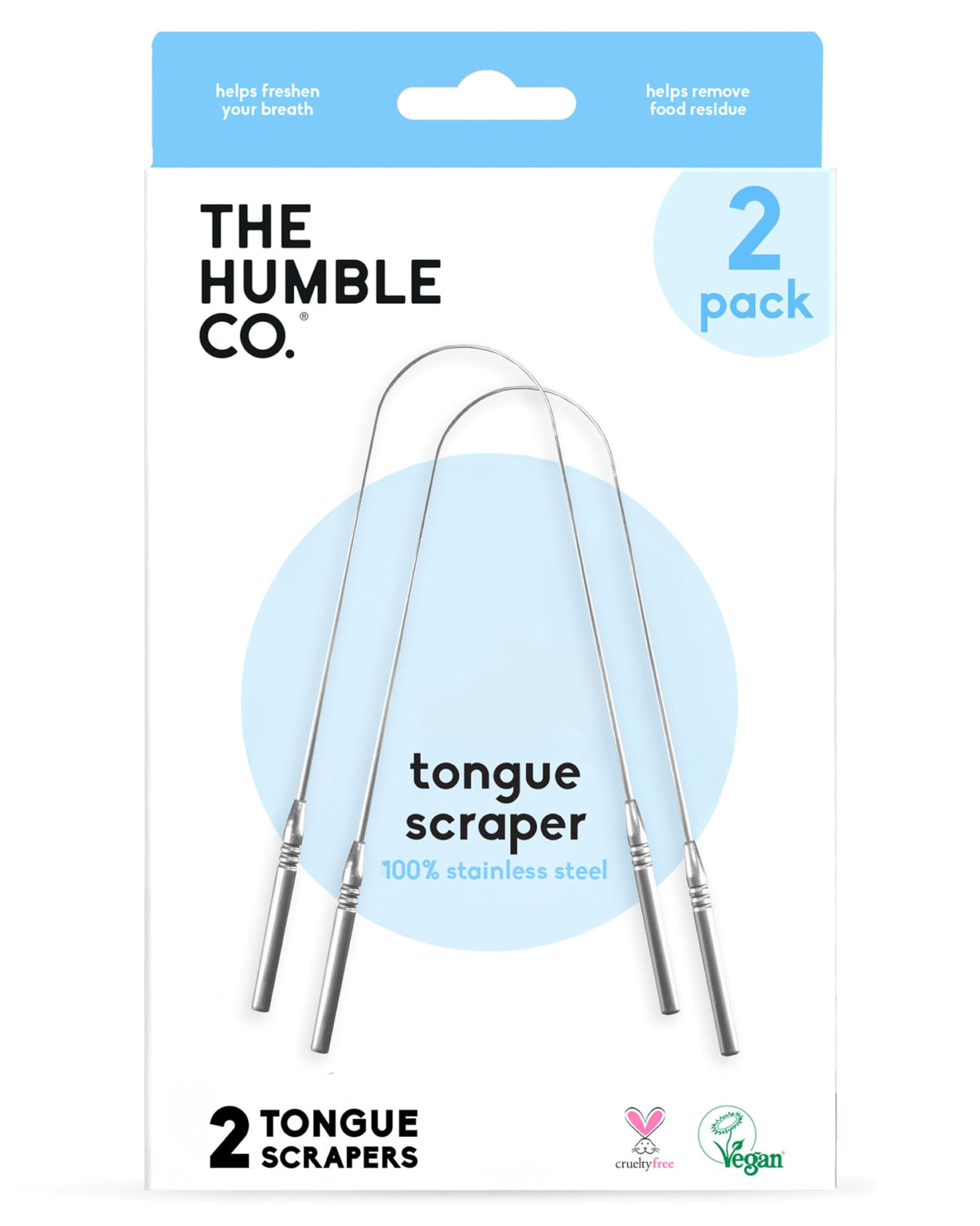 The Humble Co rasca lengua para adultos y niños en 2 pack.