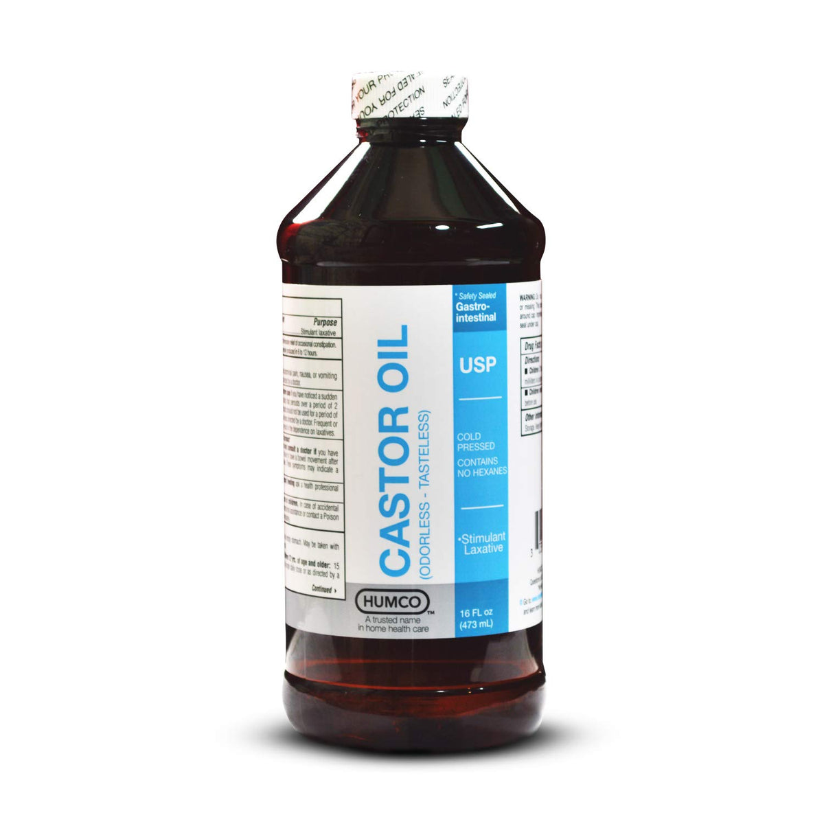 Humco Aceite de Ricino USP botella: aplicación externa para piel suave y cabello saludable