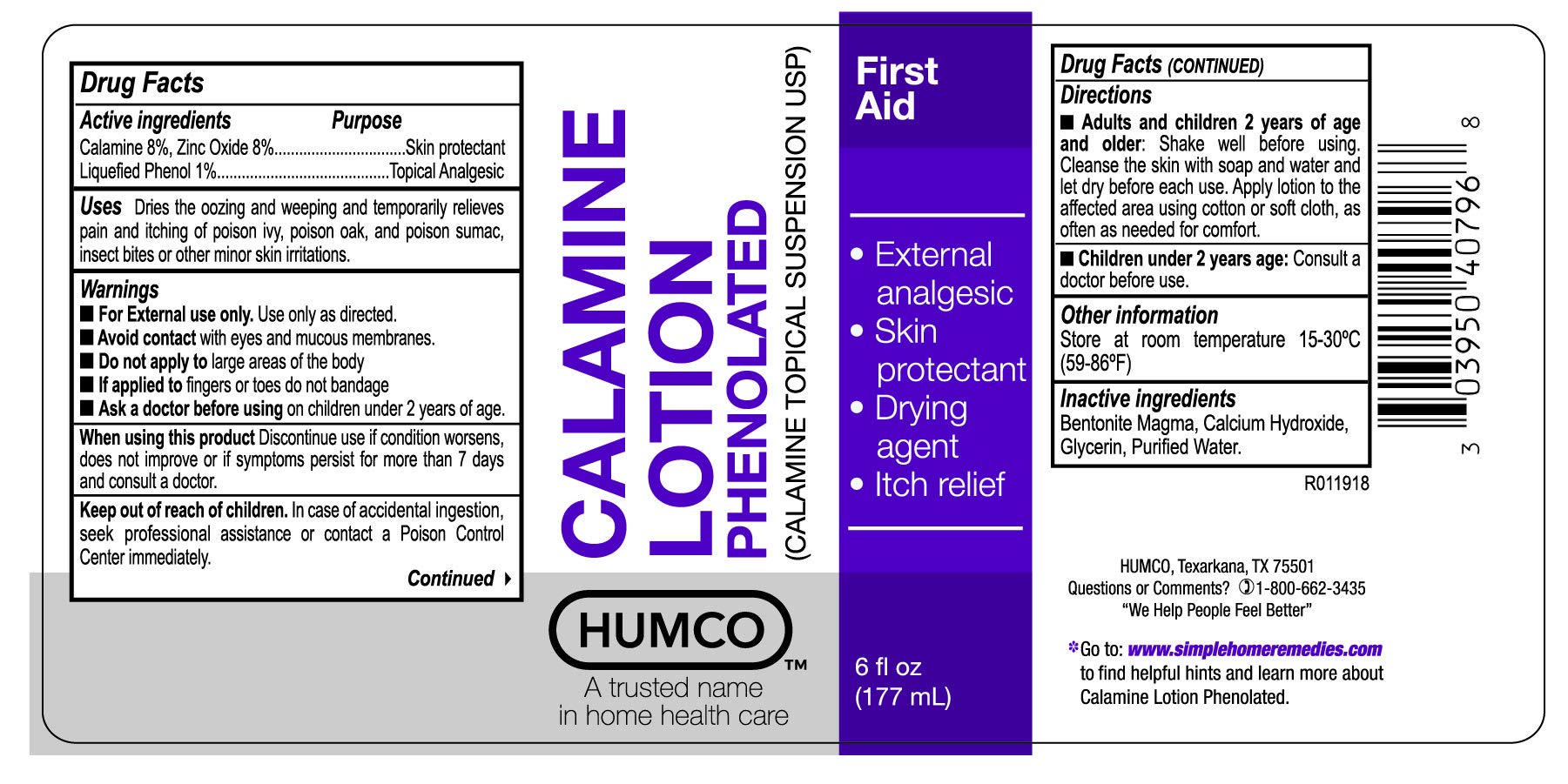 Humco Calamina con óxido de zinc para apoyo cosmético en acné y manchas.