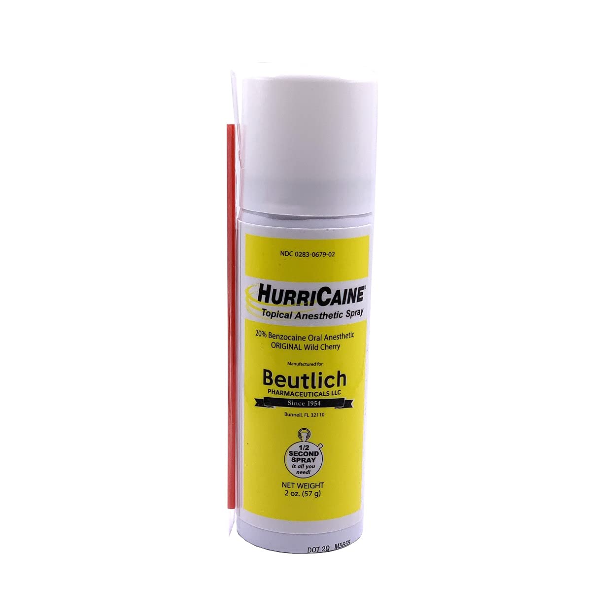 Paquete de dos frascos HurriCaine con aroma a cereza silvestre, conveniente para compartir.