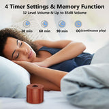 Hushing 32 niveles de volumen para ajustar la intensidad del sonido.