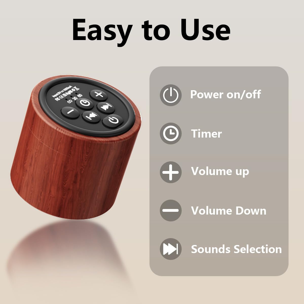 Hushing batería recargable para uso portátil sin pilas.