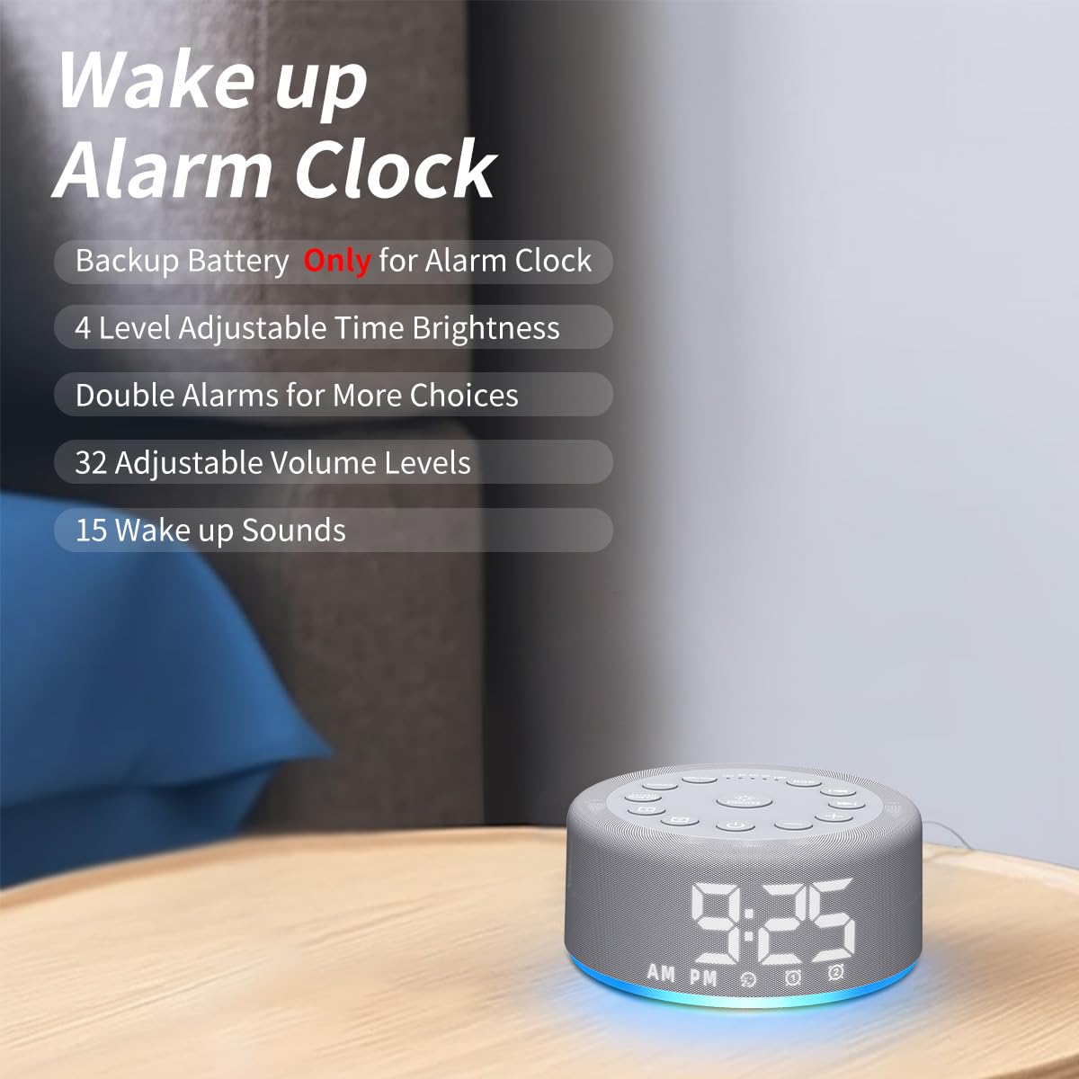 Batería de respaldo de Hushing garantiza la alarma ante cortes de energía.