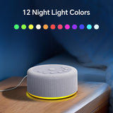 12 luces nocturnas de color de Hushing crean atmósferas cálidas y tranquilas.