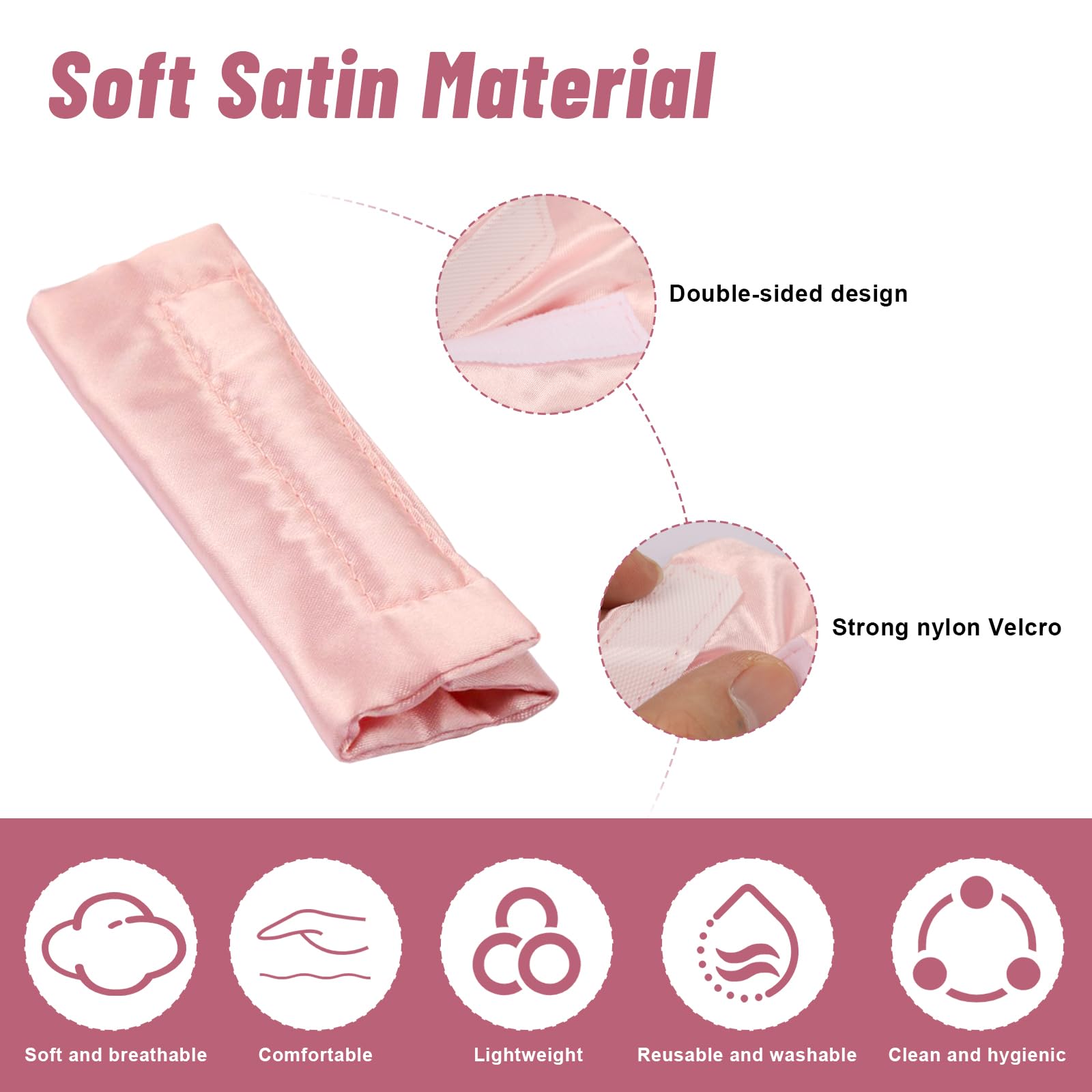 Protector de bandas CPAP satinadas HWEIUA, ajuste estable para dormir