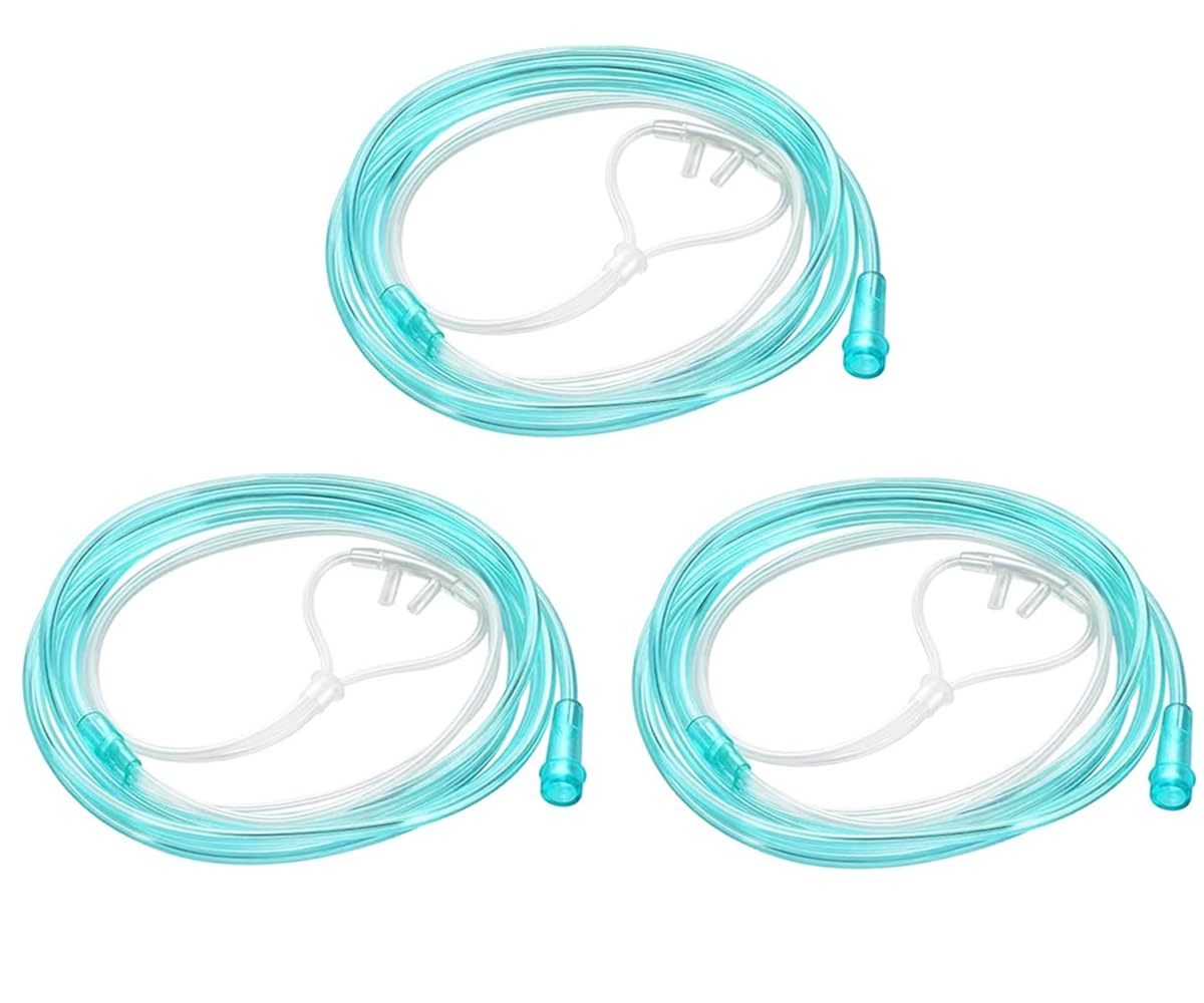 Cannula nasal HXZSYT de alto flujo con tubo verde de 7 pies para mayor libertad.