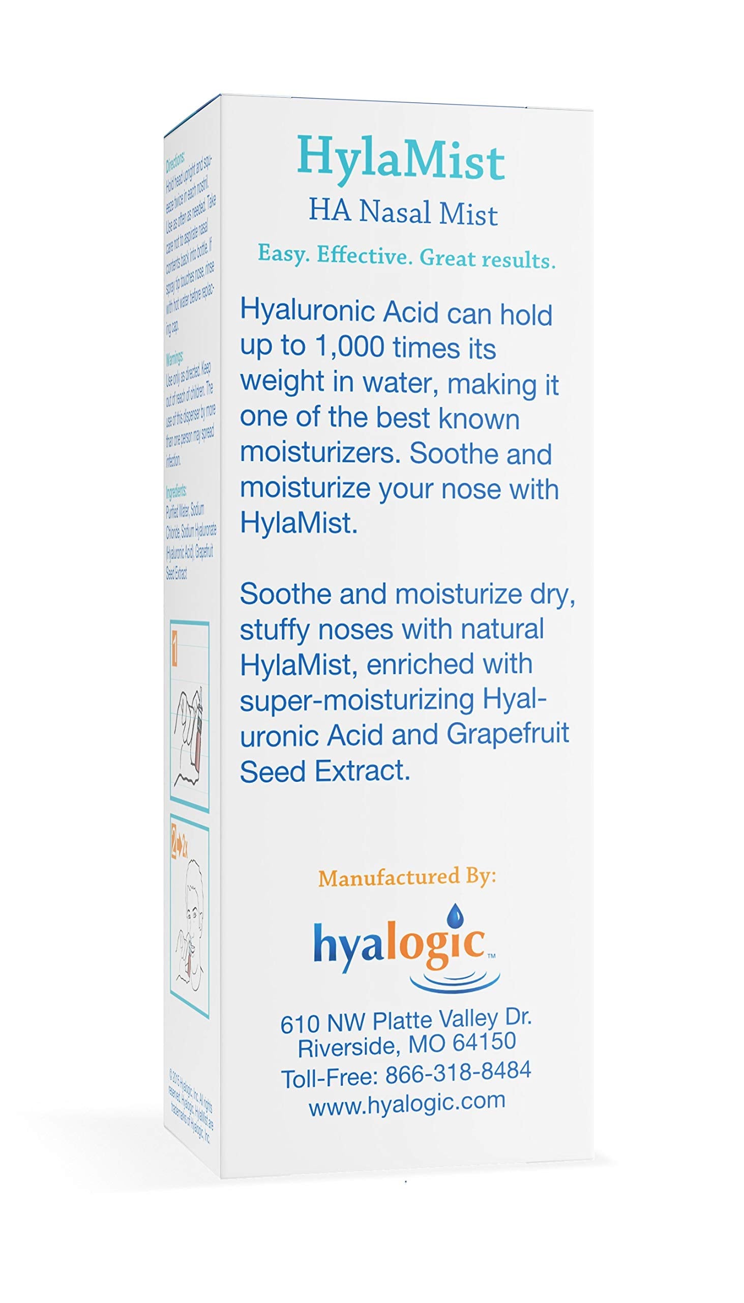 HylaMist Hyalogic: ácido hialurónico para hidratación profunda.