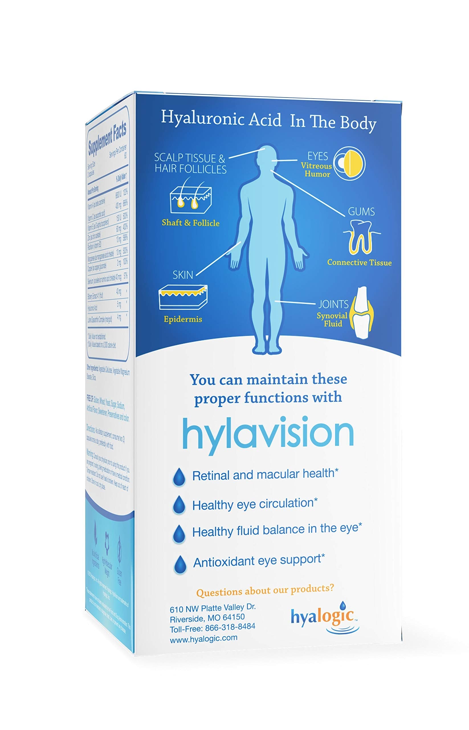 Capsulas HylaVision dentro del frasco, listas para uso diario