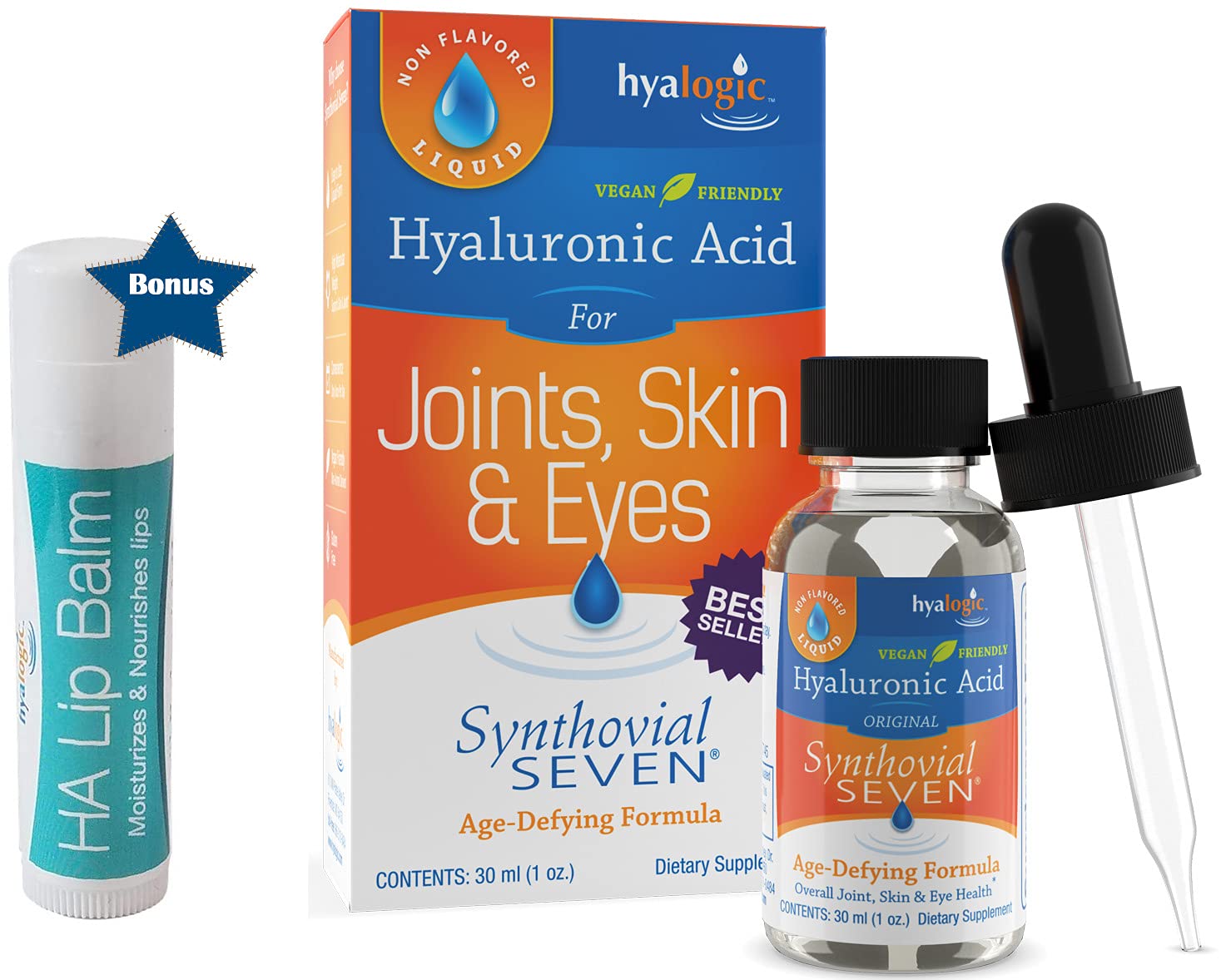 Hyalogic Synthovial Seven: botella de suplemento para hidratación interna.