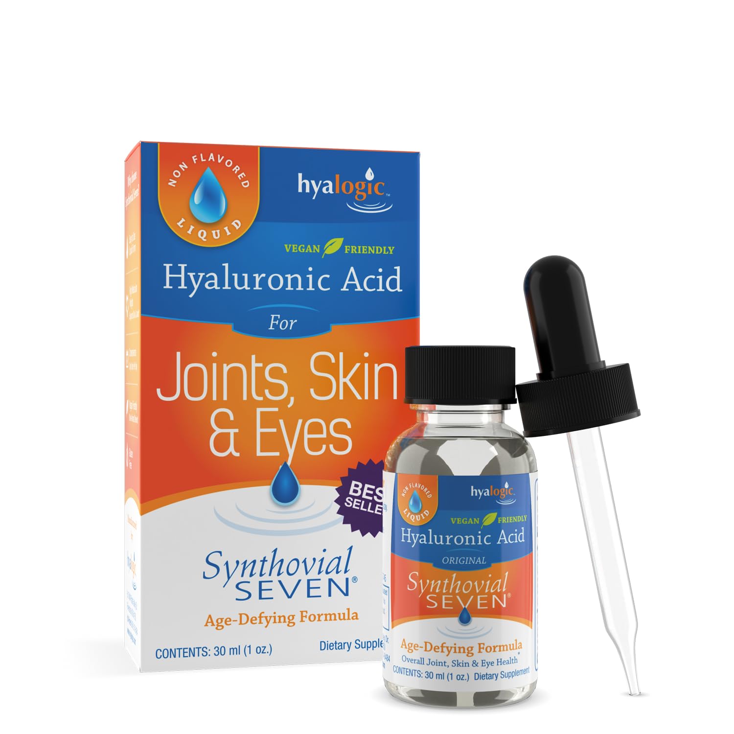 Botella de Hyalogic Synthovial Seven de 1 oz para hidratación suave de piel y articulaciones