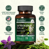 HyberVive Luteolina: envase fabricado en EE. UU., fórmula vegana