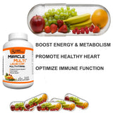 MiracleMulti de Hybrid Nutraceuticals: etiqueta detallada con ingredientes clave.