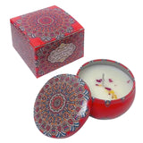 HYCSC vela rosa en lata, regalo boho para ambiente relajante en casa.