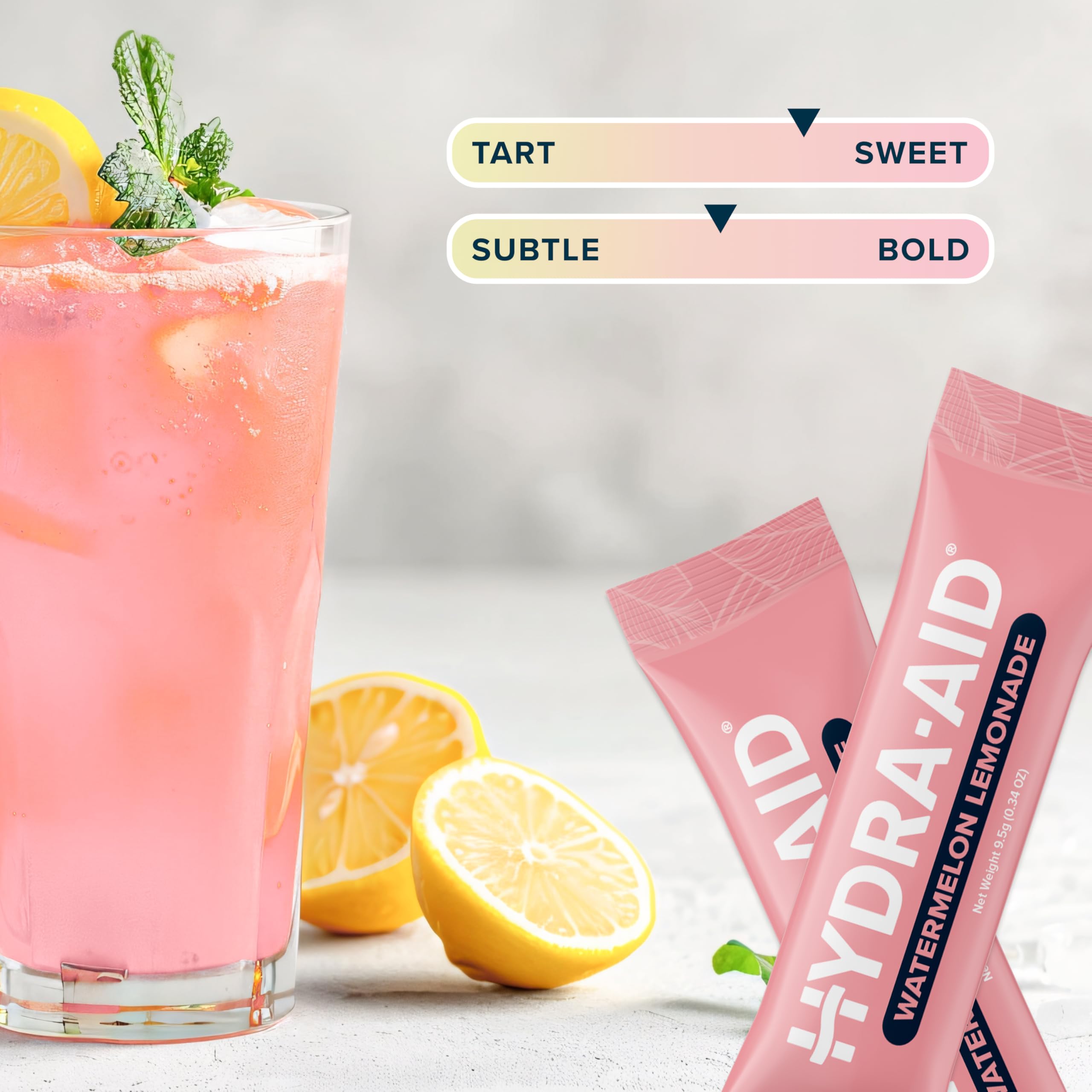 HYDRA AID en vaso, sabor ligero y refrescante sin regusto fuerte